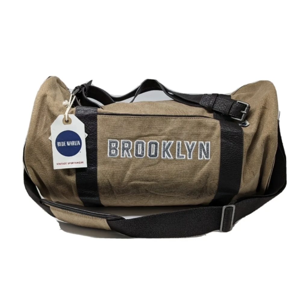 Brooklyn Royal Giants King's County Intramural Duffel Bag Canvas Leather Gym Bag